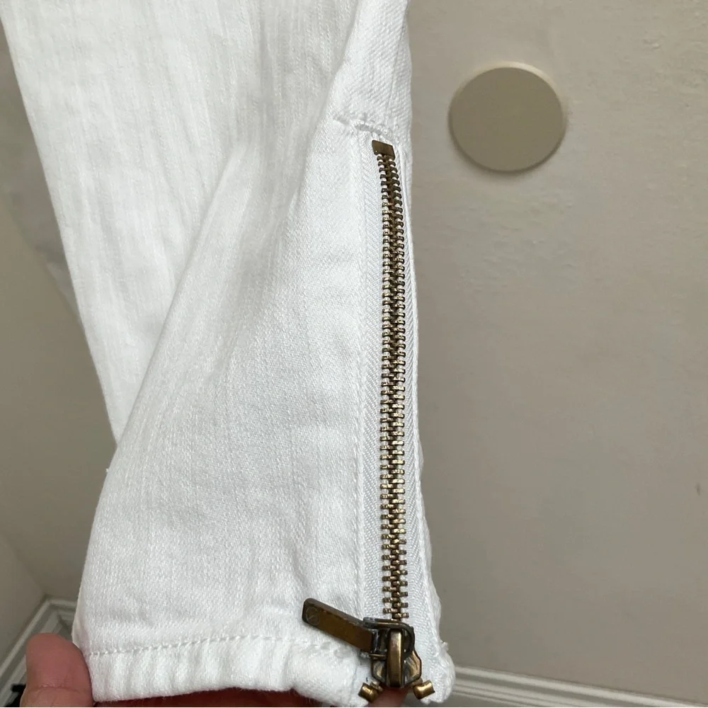 Tory Burch Cropped Slim Jeans White Size 31